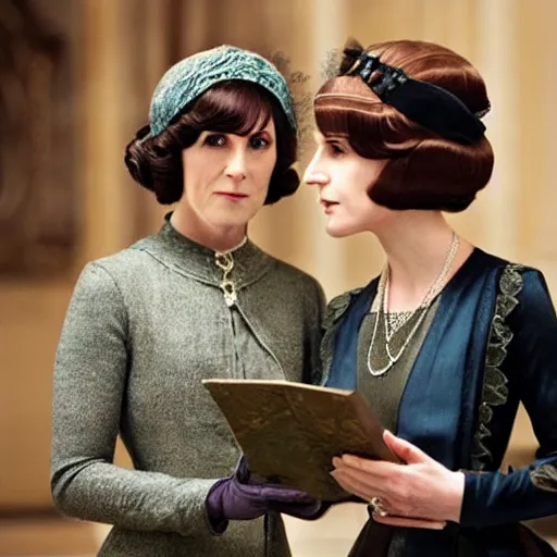 Image similar to Mary crawley plays final fantasy 7 at downton Abbey