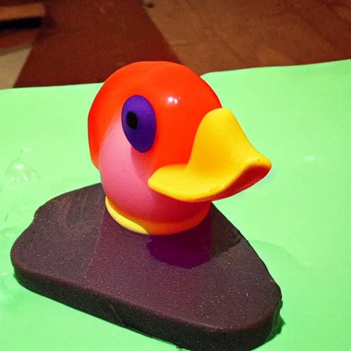 Image similar to a duck made out of jello