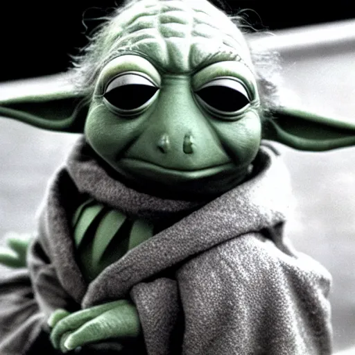 Kermit the Frog as Yoda film still from Empire strikes | Stable ...