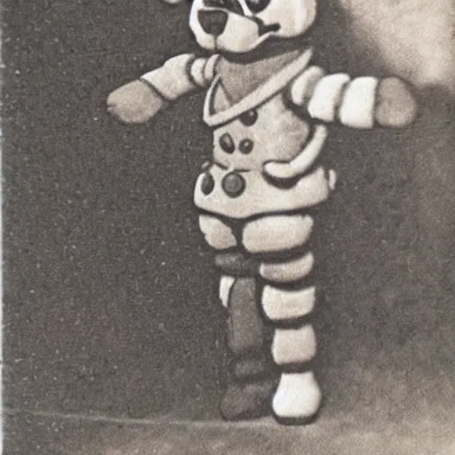 Image similar to deploy freddy fazbear, vintage photograph
