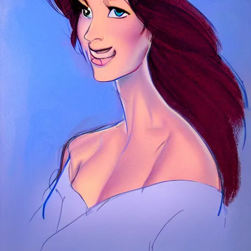 Image similar to portrait of a beautiful woman by glen keane