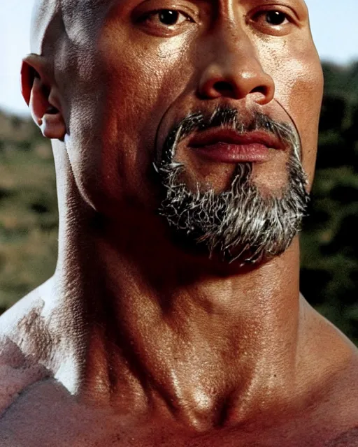 Prompt: Film still close-up shot of Dwayne Johnson as marcus aurelius decimus meridius from the movie Gladiator. Photographic, photography