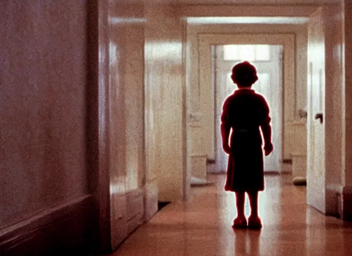 Image similar to movie still of pixar movie the shining stanley kubrick