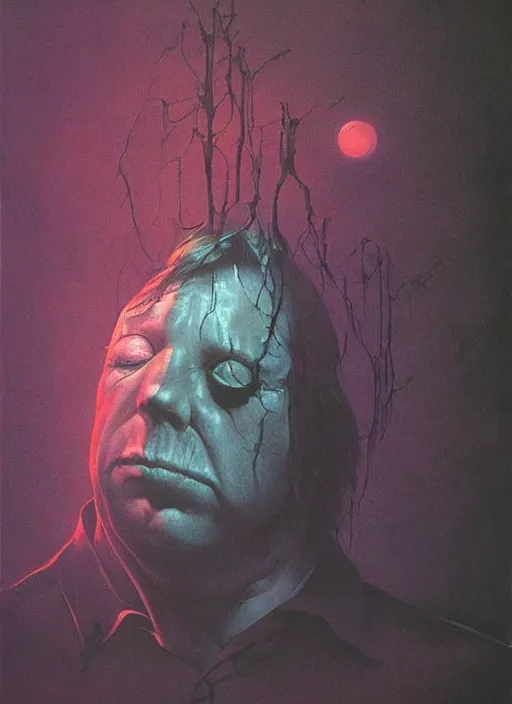 Image similar to alex jones by zdzislaw beksinski and lisa frank