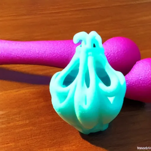 Image similar to a 3d printed plumbus, fully functional, fresh from the printer