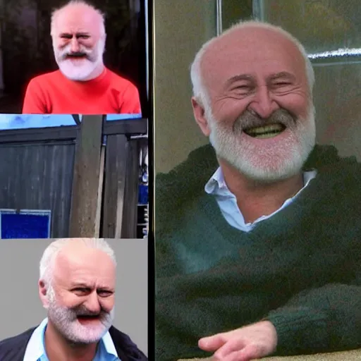 Prompt: a meme with hide the pain Harold