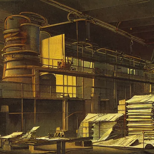 Image similar to paper factory by anton von werner