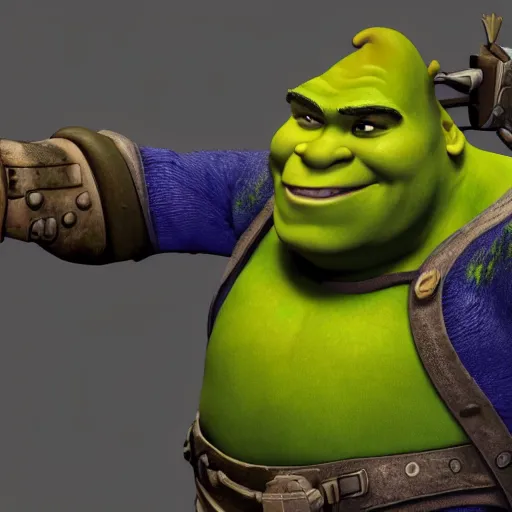 Image similar to shrek as a overwatch hero, ingame, focused, detailed, 4 k