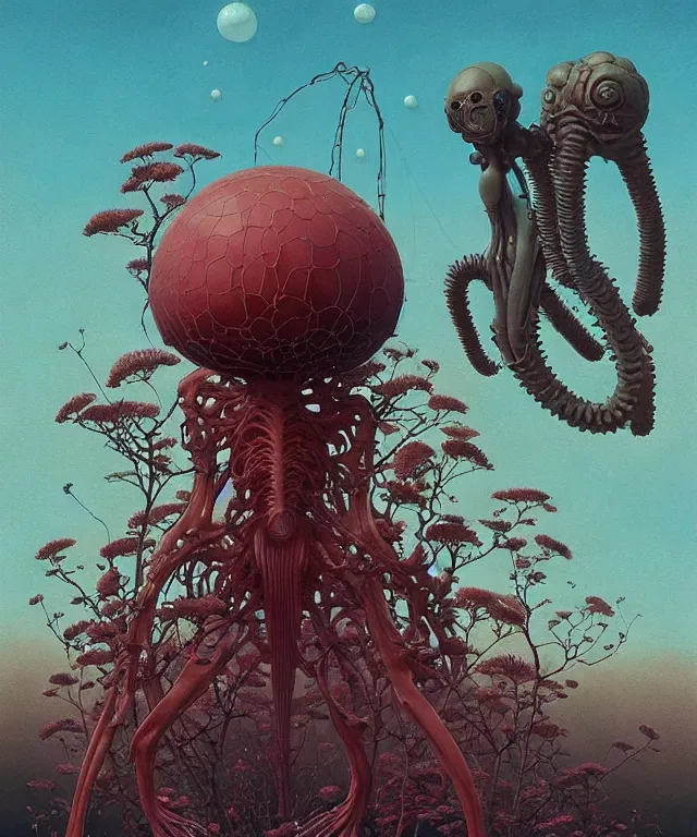 Prompt: early colour 8k photo of the miracle of life by Goro Fujita and Simon Stalenhag, by H.R.Giger, Vania Zouravliov, by Ayami Kojima, Amano, Takato Yamamoto. by Ayami Kojima, Amano, Karol Bak, Greg Hildebrandt, and Mark Brooks, Neo-Gothic, gothic, rich deep colors. Beksinski painting, masterpiece. creepy, diabolical, dark, mystical, intrincate, maximalism, octane rendering, cinematic, hyperrealism, octane rendering, 8k, depth of field, bokeh. iridescent accents. vibrant,