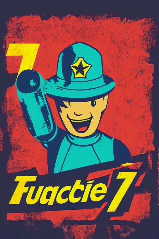 Image similar to fallout 7 6 retro futurist illustration art by butcher billy, sticker, colorful, illustration, highly detailed, simple, smooth and clean vector curves, no jagged lines, vector art, smooth andy warhol style