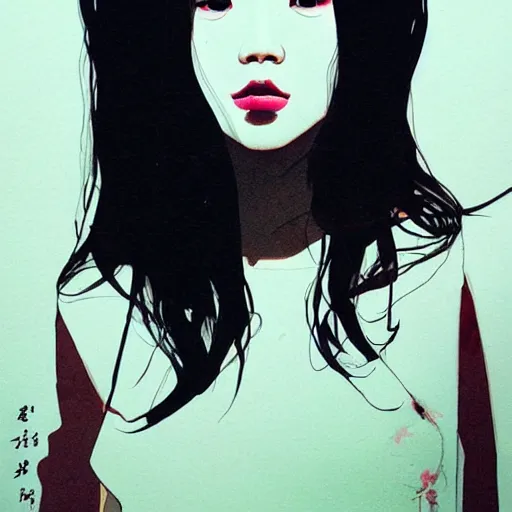 Prompt: Lee Jin-Eun by Conrad Roset, rule of thirds, seductive look, beautiful