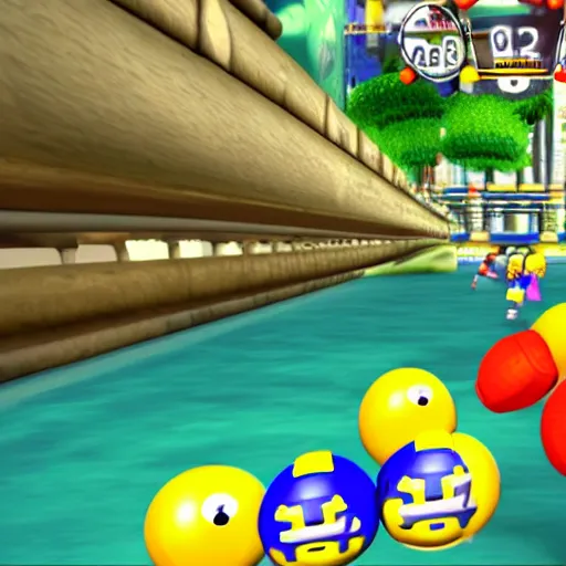 Image similar to still from super monkey ball 2