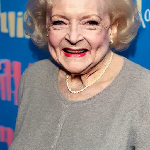 Prompt: betty white with facial tattoos