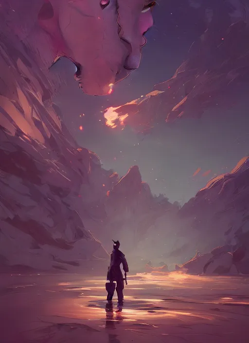 Image similar to overwhelmed with floating thoughts behance hd artstation by jesper ejsing, by rhads, makoto shinkai and lois van baarle, ilya kuvshinov, ossdraws, that looks like it is from borderlands and by feng zhu and loish and laurie greasley, victo ngai, andreas rocha