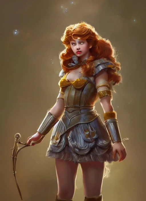 Image similar to beautiful female Dorothy gale, full body character concept, armor, super powers, fantasy, intricate, elegant, highly detailed, digital painting, artstation, concept art, shining, sharp focus, illustration, art by stanley lau