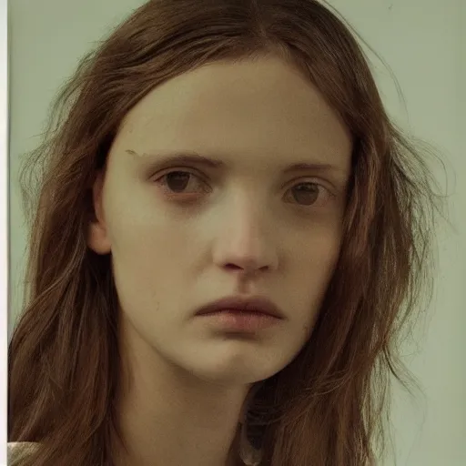 Image similar to portrait of a beautiful girl by vanessa beecroft