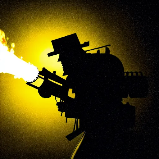 Prompt: high detail movie still of ultra realistic spongebob squarepants shooting an ak - 4 7 machine gun with muzzle flash, cinematic framing rule of thirds, cinematic light, hard shadows, in the style of the movie lone survivor,