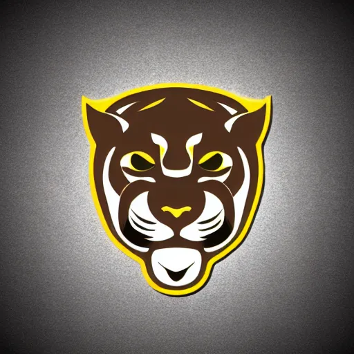 Image similar to photoshop vector design logo concept of a cougar