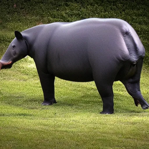 Prompt: A giant tapir in Ohio.