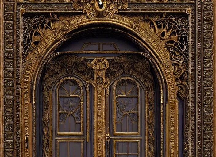 Prompt: symmetry!! the ornate door to the purgatory, very detailed, intricate details, complimentary colors, perfect lighting, perfect composition, aesthetic, masterpiece, award winning, artstation, darek zabrocki, greg rutkowski, artgerm, 4 k