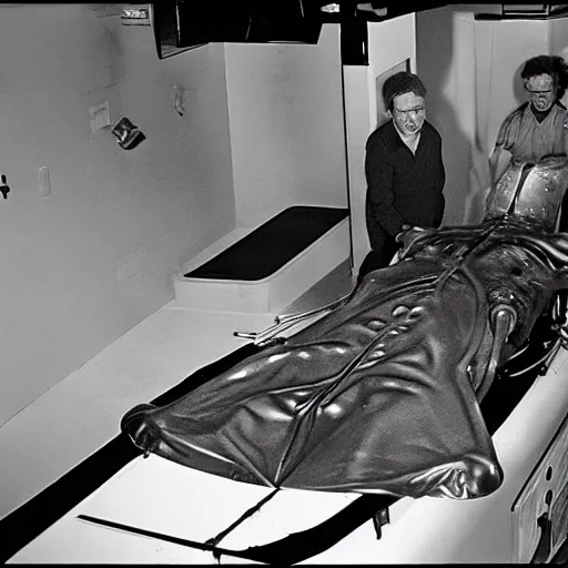 Prompt: roswell alien autopsy, high quality, high resolution