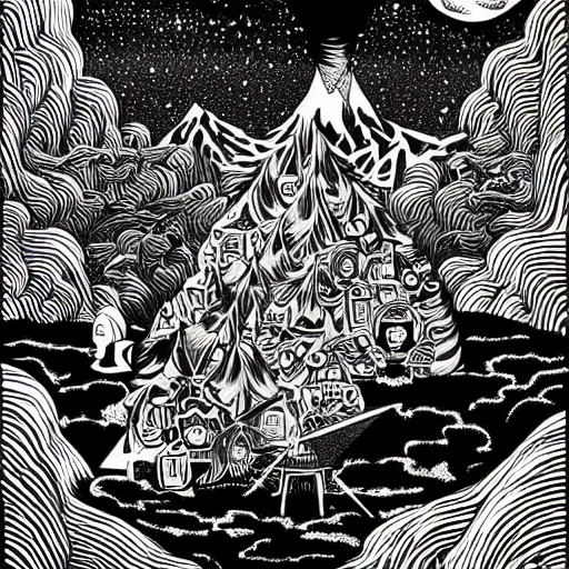 Image similar to psychedelic mcbess illustration