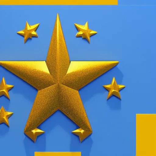 Prompt: custom logo in the shape of a tri-star, highly detailed, 4k, sharp focus, gradient, depth of field, blue, yellow, red, artstation, cgsociety, octane render,