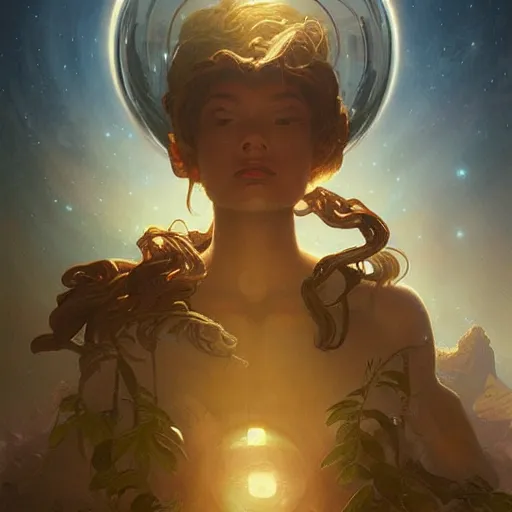 Prompt: planet earth in a bottled jar, highly detailed, digital painting, artstation, concept art, smooth, sharp focus, illustration, cinematic lighting, art by artgerm and greg rutkowski and alphonse mucha