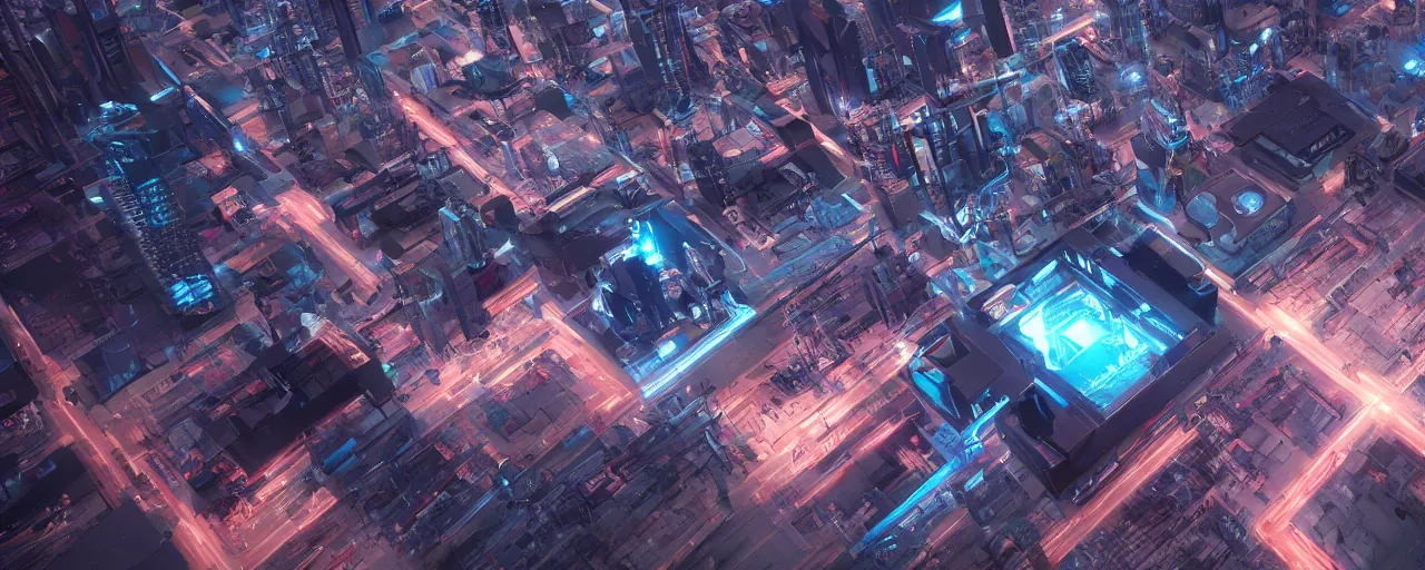 Image similar to quantum city, octane render, trending on artstation, sharp focus, 8 k, ultra realistic, detail, award winning,