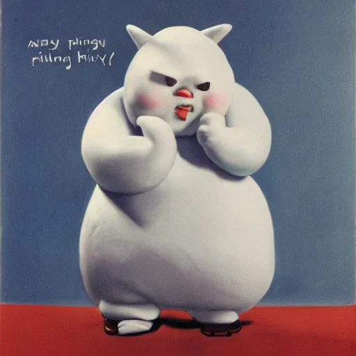 Image similar to An angry Pillsbury Doughboy.