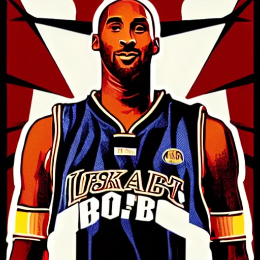 Image similar to Portrait of Kobe Bryant by Shepard Fairey