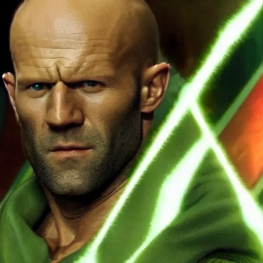 Image similar to Jason Statham as King Piccolo in live action Dragon Ball movie