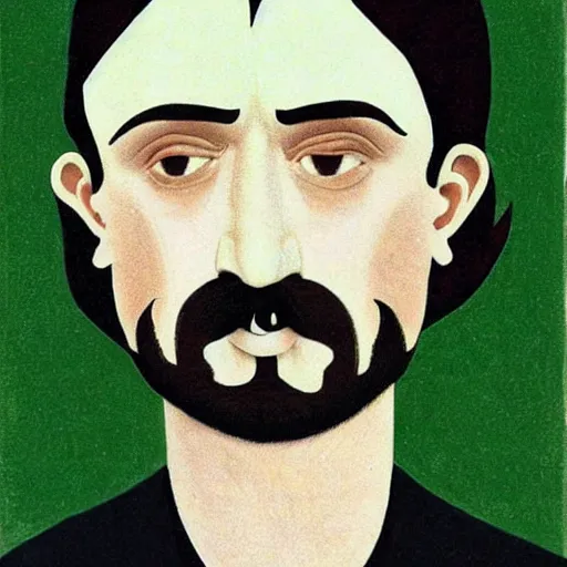 Image similar to young man, long hair!!!!, short facial hair, no mustache, dark green eyes, dark eyebrows, light widows peak light facial hair, in the style of mauritz cornelis escher, in - frame