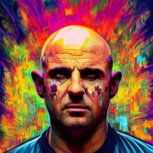 Prompt: Dominic Purcell an extremely psychedelic experience, colorful, surreal, dramatic lighting, Prison Break, face, detailed, intricate, elegant, highly detailed, digital painting, artstation, concept art, smooth, sharp focus, illustration, art by Sam Spratt, Dan Mumford, Artem Demura and Alphonse Mucha