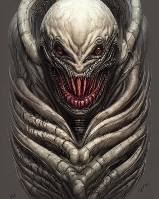 Image similar to monster design, by antonio j. manzanedo, giger, alex grey, android jones, trending on artstation