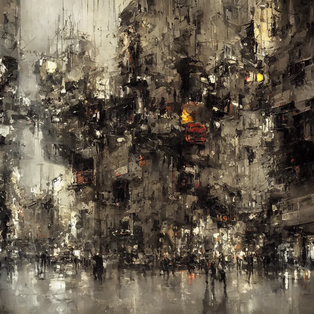 Image similar to tbilisi painted by jeremy mann