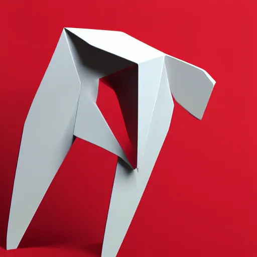 Prompt: low poly, vector, white eagle icon, in a book, red background, cgsociety, artstation, octane render