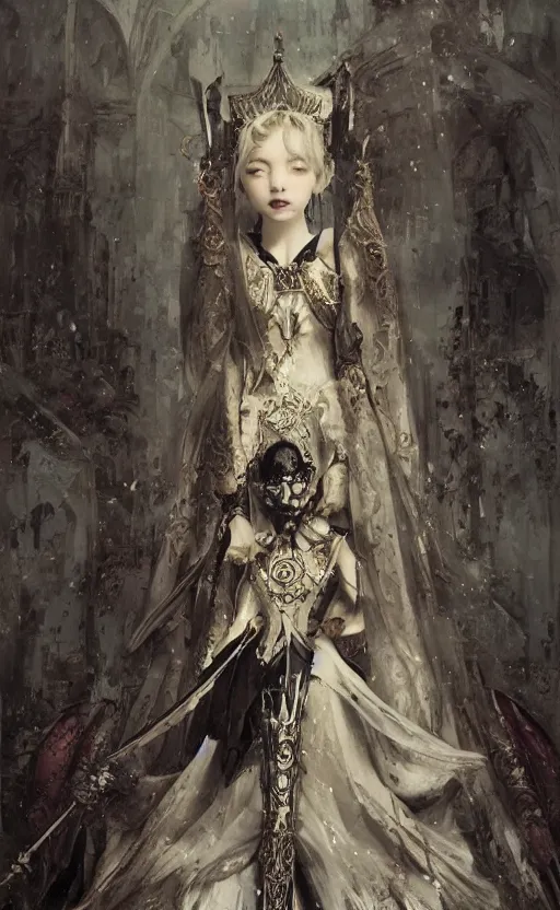 Image similar to imperial princess knight ( ( ( gothic ) ) ) girl. intricate, centered, amazing composition, by ruan jia, by robert hubert, by zhang kechun, illustration