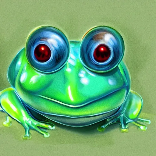 Image similar to a frog with a snail shell, digital painting trending on artstation, 7 k