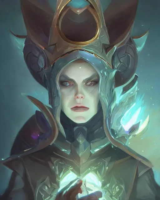 Prompt: '' Portrait of Veigar character, league of legends, LOL, fantasy, d&d, digital painting, artstation, concept art, sharp focus, illustration, art by greg rutkowski and alphonse mucha ''