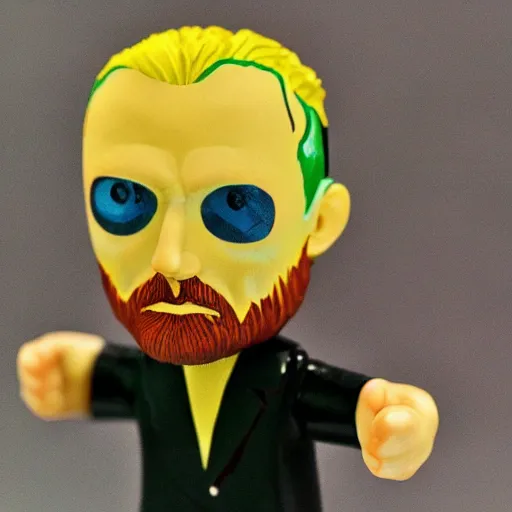 Image similar to van gogh, stop motion vinyl action figure, plastic, toy, butcher billy style