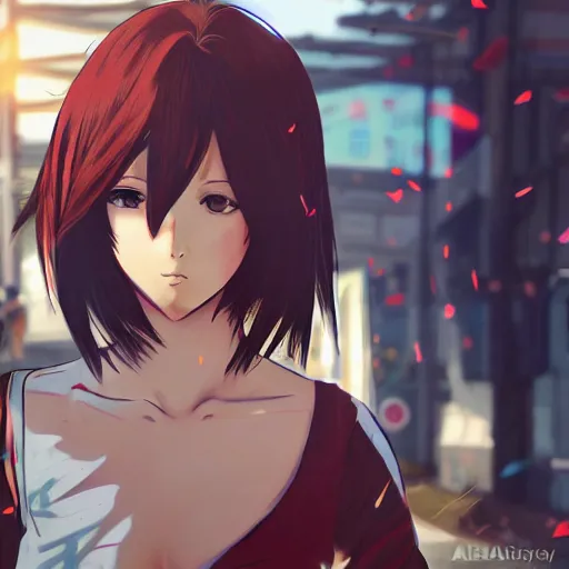 Prompt: anime style, gta 5, girl is running, angry look, red sport clothing, marathon race, brown short hair, hair down, symmetrical facial features, from arknights, hyper realistic, rule of thirds, extreme detail, 4 k drawing, safebooru, realistic lighting, by alphonse mucha, greg rutkowski, sharp focus, backlit