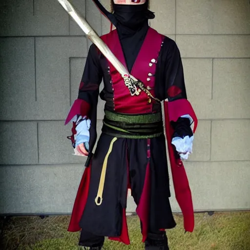 Image similar to Robot ninja pirate vampire cosplay