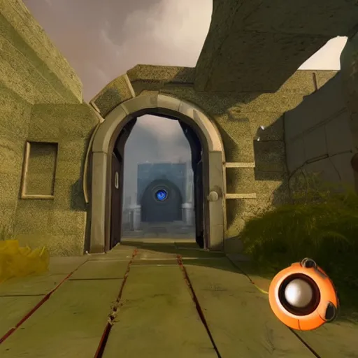 Image similar to Portal 3, videogame by Valve, real engine 5, realistic, 4k, RTX on