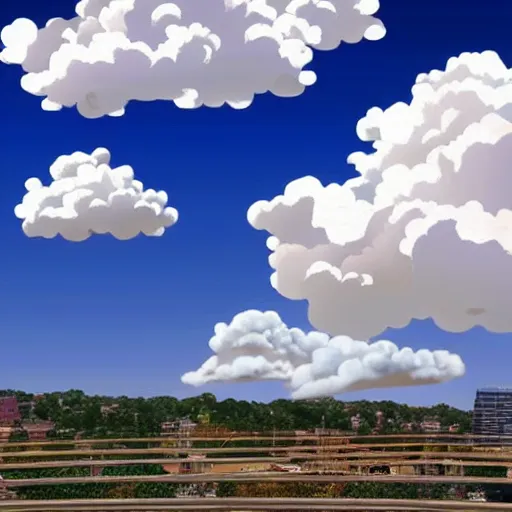 Prompt: anime clouds