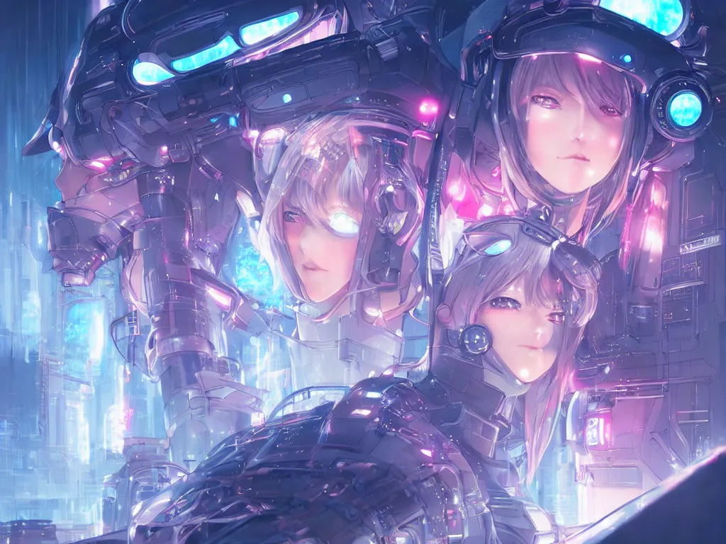 Image similar to portrait anime visual of futuristic female cyber airforce, on neon light tokyo snowy rooftop, ssci - fi and fantasy, intricate and very beautiful, human structure, concept art, sharp focus, anime illustration by serafleur and rossdraws and luxearte and magali villeneuve, frostine engine