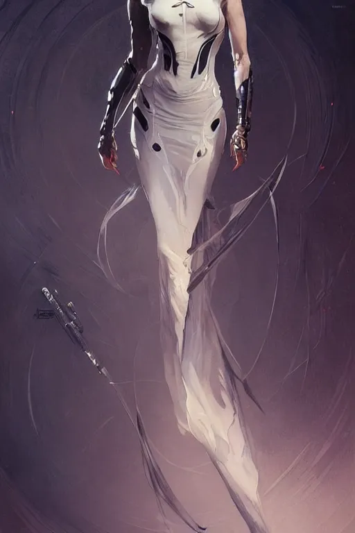 Image similar to elegant punisher aeon flux gown profile picture by greg rutkowski, dynamic pose, intricate, futuristic, fantasy, elegant, by stanley artgerm lau, greg rutkowski, thomas kindkade, alphonse mucha, loish, mugler, norman rockwell,