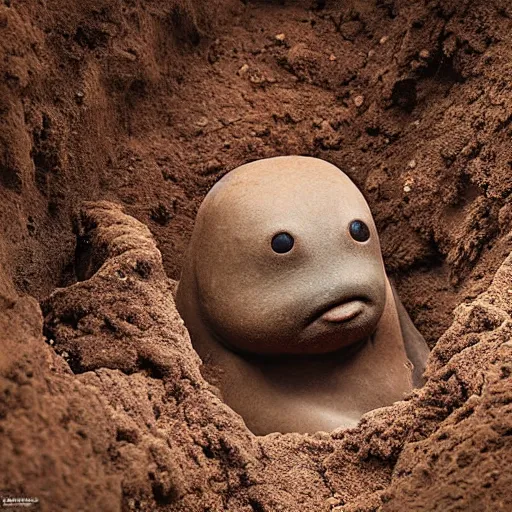 Prompt: national geographic professional photo of diglett, award winning