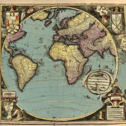 Prompt: 1 6 th century map of the portuguese empire on the planet of mars, old, colonization, age of discoveries