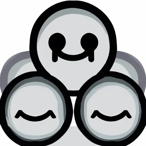 Prompt: grey smiley icon, white background, 2 d, high detailed